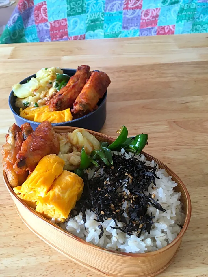 今日の2人お弁当(๑˃̵ᴗ˂̵)|さくたえさん