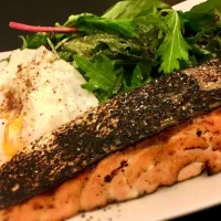 Sous vide salmon brined with flame torch|Alvin Loさん