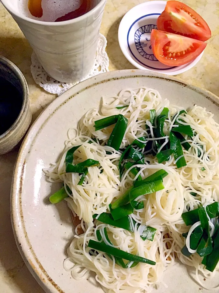 ニラソーメン#素麺#夏麺 #おうちごはん #野菜ソムリエ|MIEKO 沼澤三永子さん