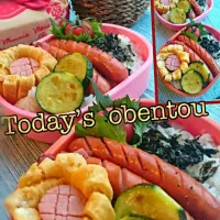 #我が家の働く男弁当🍱🍴
🌻🌻失敗… #ウインナー弁当