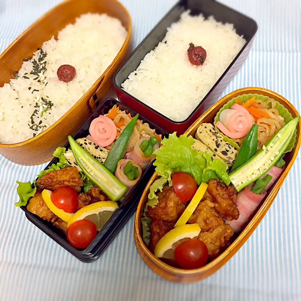 Snapdishの料理写真:6/16 高校男子のお弁当&パパ弁|おおけいさん