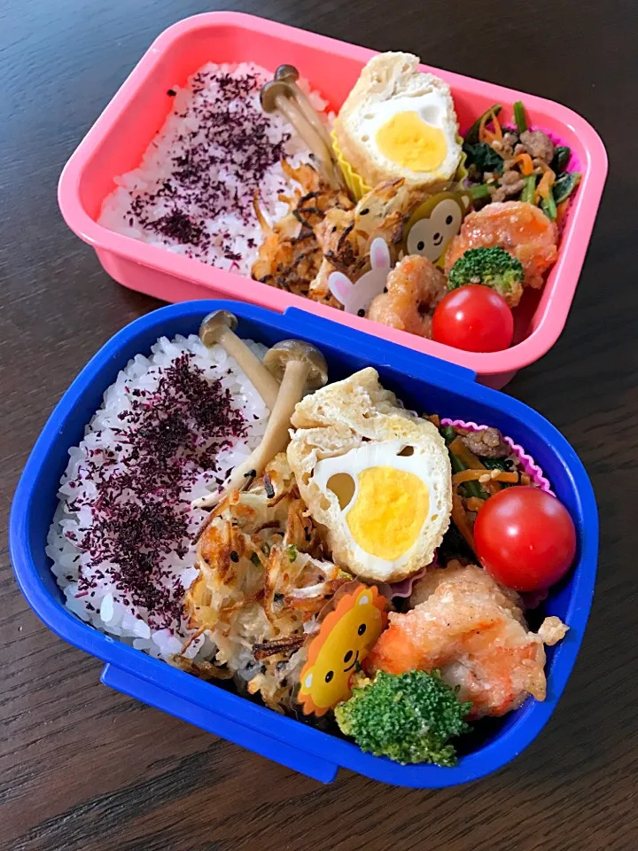 Snapdishの料理写真:エビとブロッコリーの炒め物弁当|kiicoさん