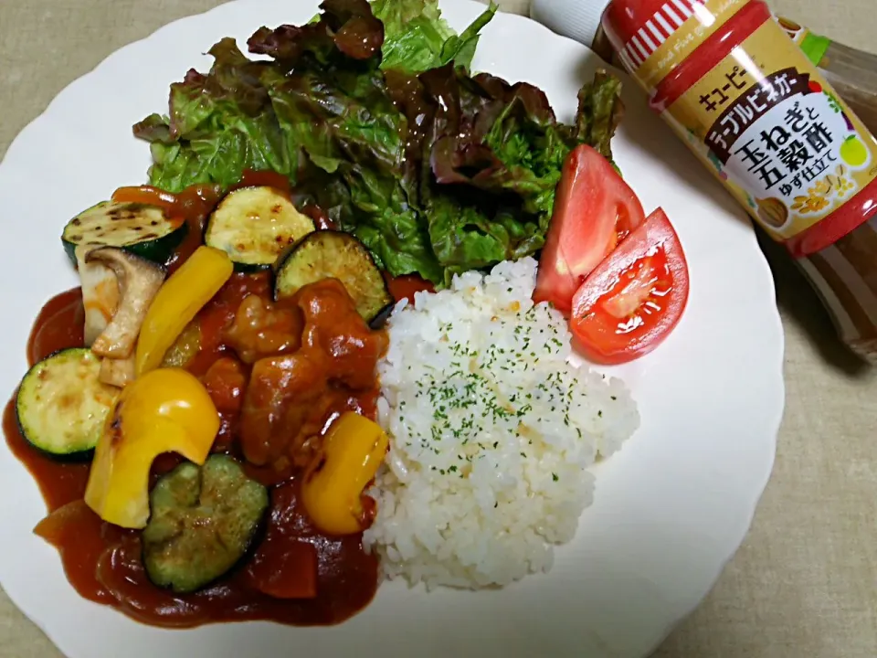 ワンプレートで！ 野菜いっぱい食べるぞチキンカレー|hamamaさん