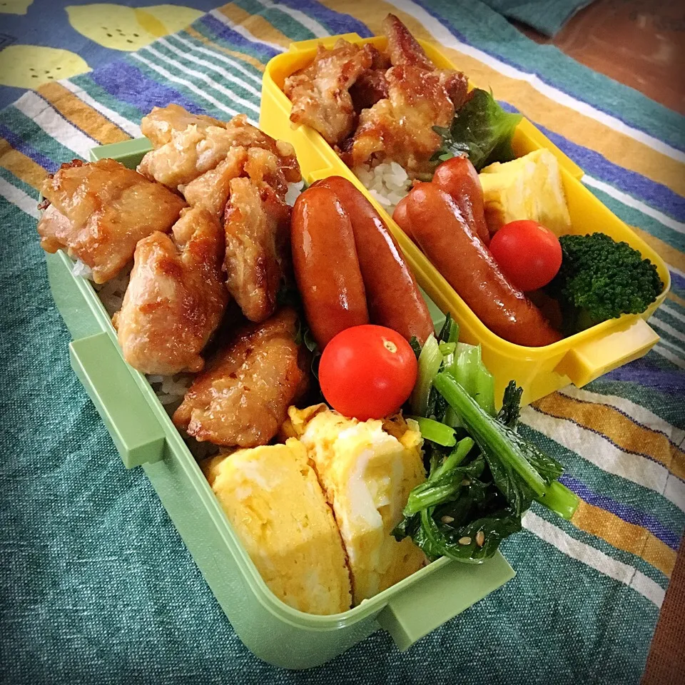 #お弁当 #お昼ご飯 #からあげ弁当 

6.17 主人と息子部活弁当🍱🍱|renharuruさん