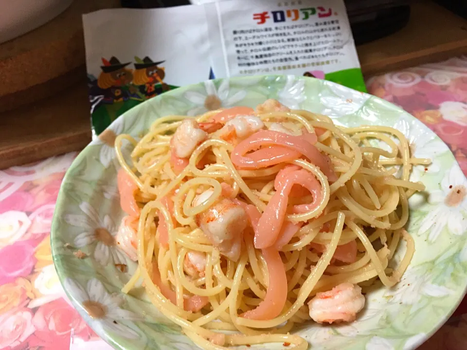 海老🦐とイカ明太のパスタ|Masaru Katohさん