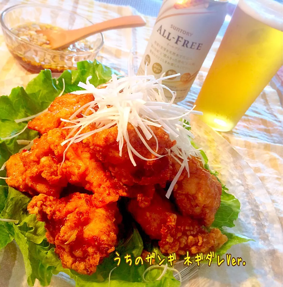 うちの ザンギ🐔 （鶏のから揚げ）ネギダレバージョン💕#オールフリーで日曜の昼から乾杯！ #オールフリー|咲きちゃんさん