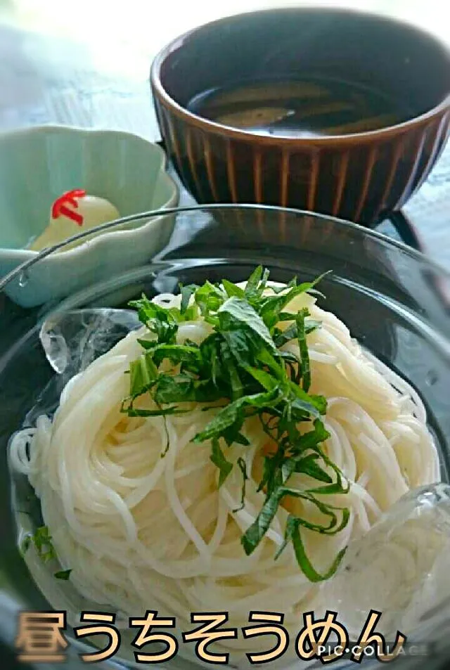 揖保乃糸…時短簡単そうめん
茄子のつけ汁ごま油で・頂きます…😋🍴|kimi=kimi🌼Kitchenさん