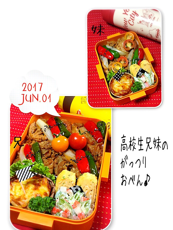 高校生兄妹のがっつりおべん♪