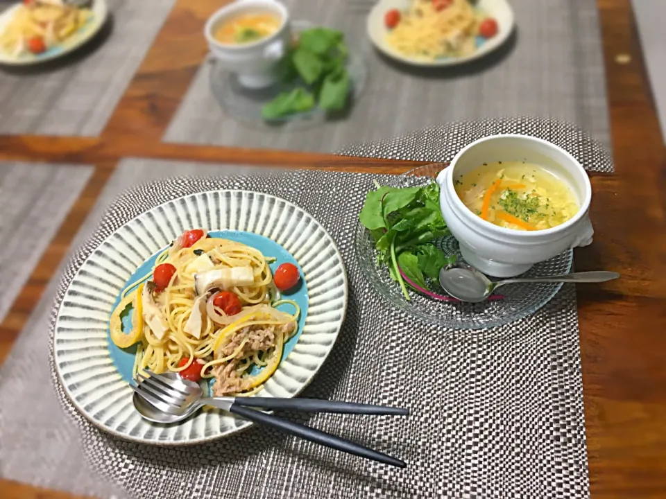 アヒージョオイルでパスタ🍝|K N 3さん