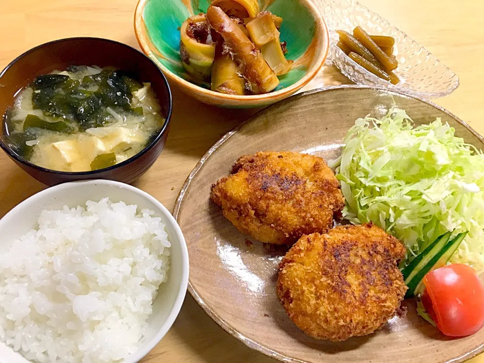 Snapdishの料理写真:#コロッケ晩御飯|ゆりえさん