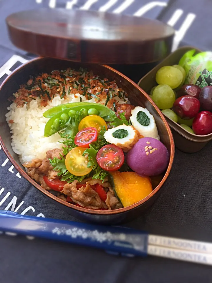 Snapdishの料理写真:パプリカと豚の味噌焼き弁当|NOWAさん