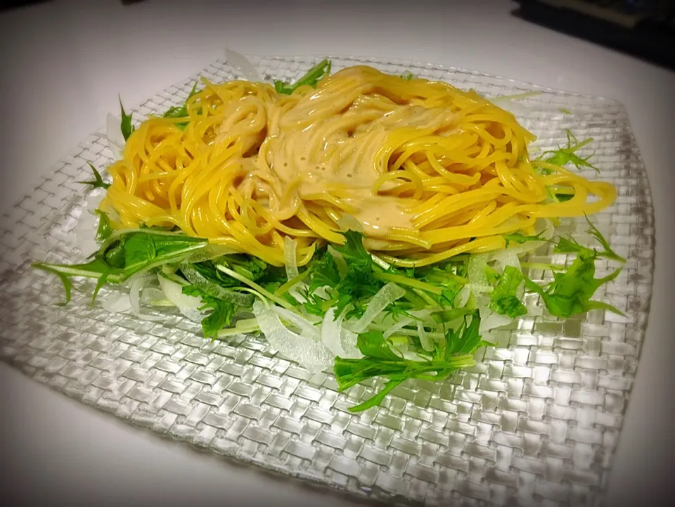 納豆で冷製植物性カルボナーラ#納豆#豆腐#更年期#コレステロール対策#ノンオイル|佐野未起さん