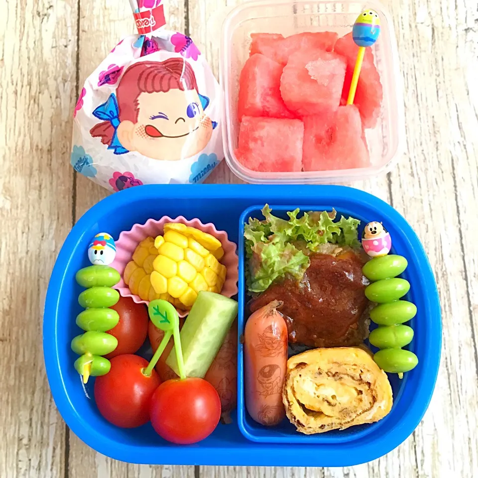 #お弁当#幼稚園弁当#ハンバーグ#赤ワインソース#ドラゴンボール|りょーーーこさん