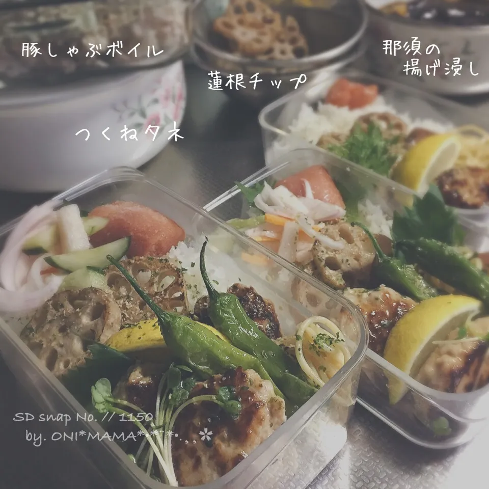 つくねタネで やっつけ弁当🍱|ONI*MAMA*さん