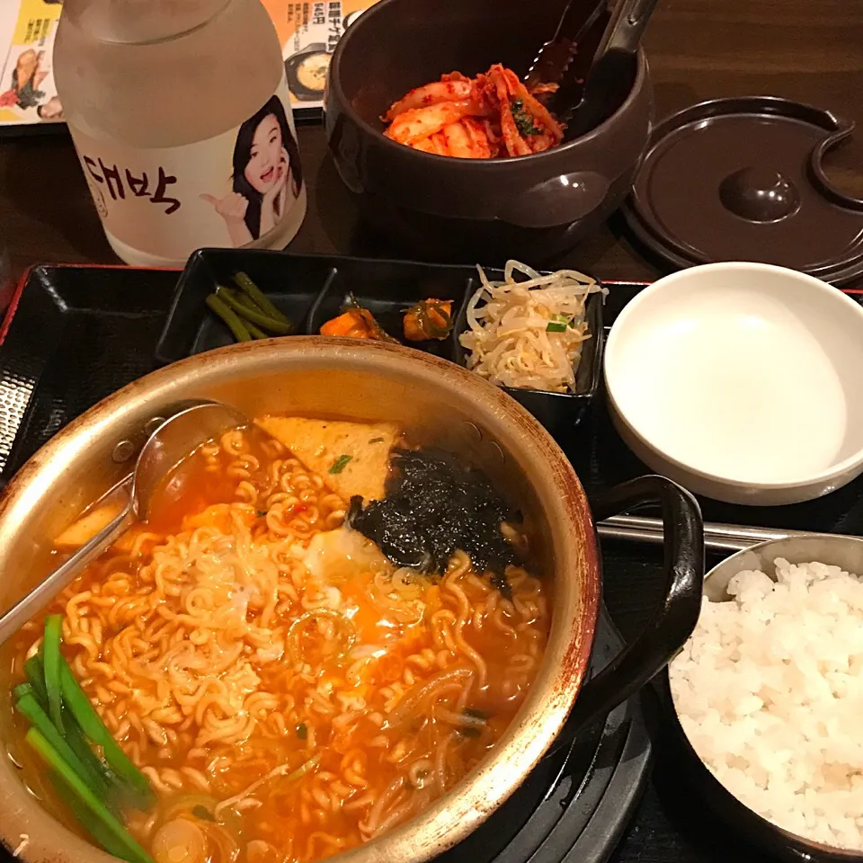 鍋ラーメン定食|純さん