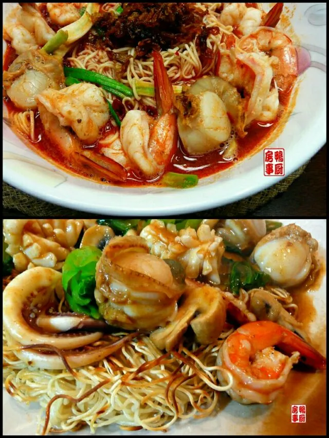 seafood noodle soup/seafood fried noodle|steven z.y.さん