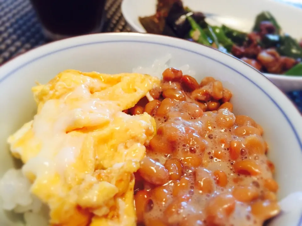 20170621🍛朝ごはん
#朝ごはん#納豆＆卵焼きコラボ💖|akiyo22さん