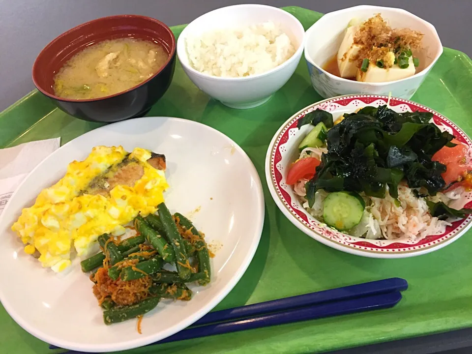 鮭のタルタル焼、冷奴、わかめサラダ|Tadahiko Watanabeさん