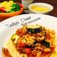 ミートソースパスタとオールフリー😍💕
