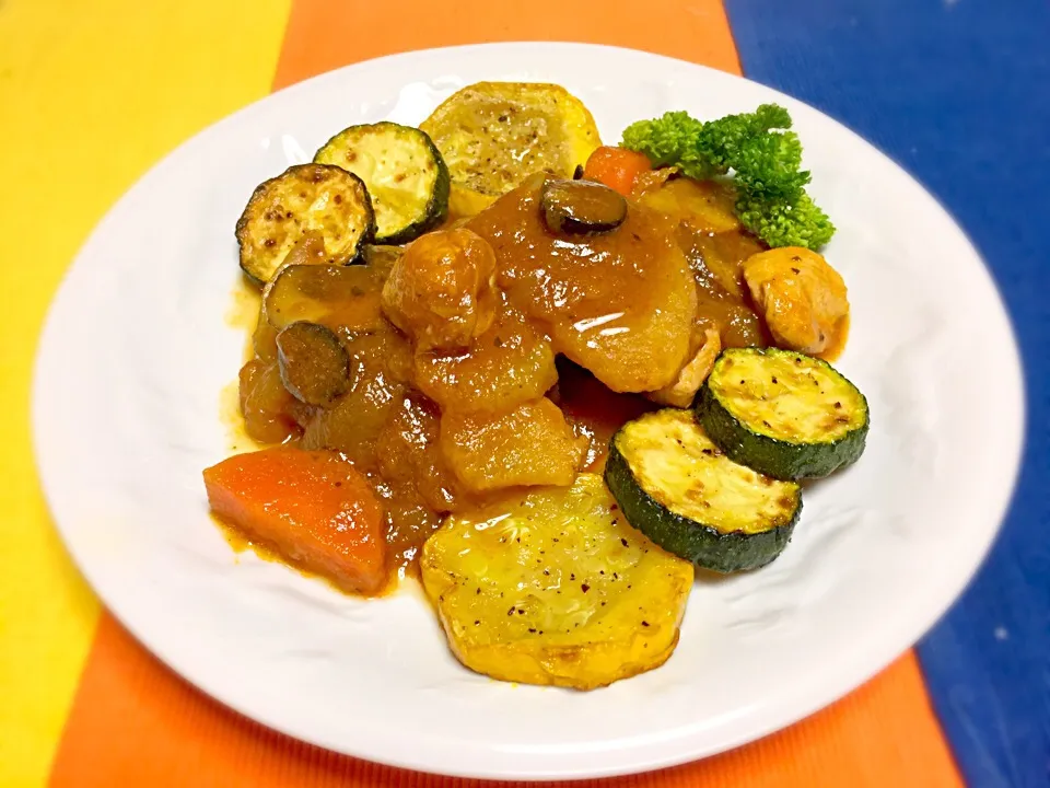 野菜とマッシュルーム🍄のオリーブとトマト🍅ソース煮込み❗️(^^)👍|Yukihiko Ishidaさん