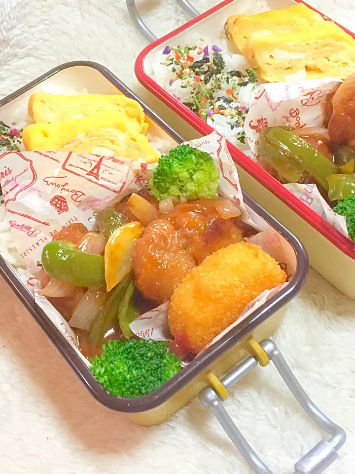 娘達のお弁当💕#お弁当 #bennto #姉妹弁当 #女子大生 #女子高生|123mamaさん