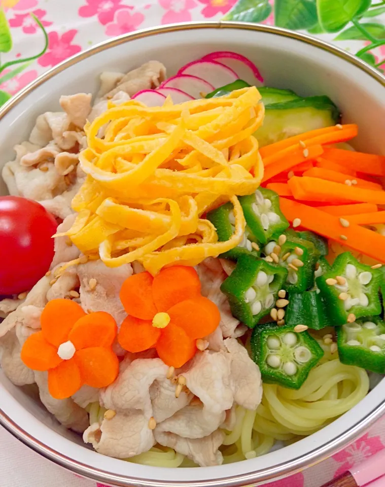 豚しゃぶ冷やし中華のお弁当|@panna_cotta.703さん