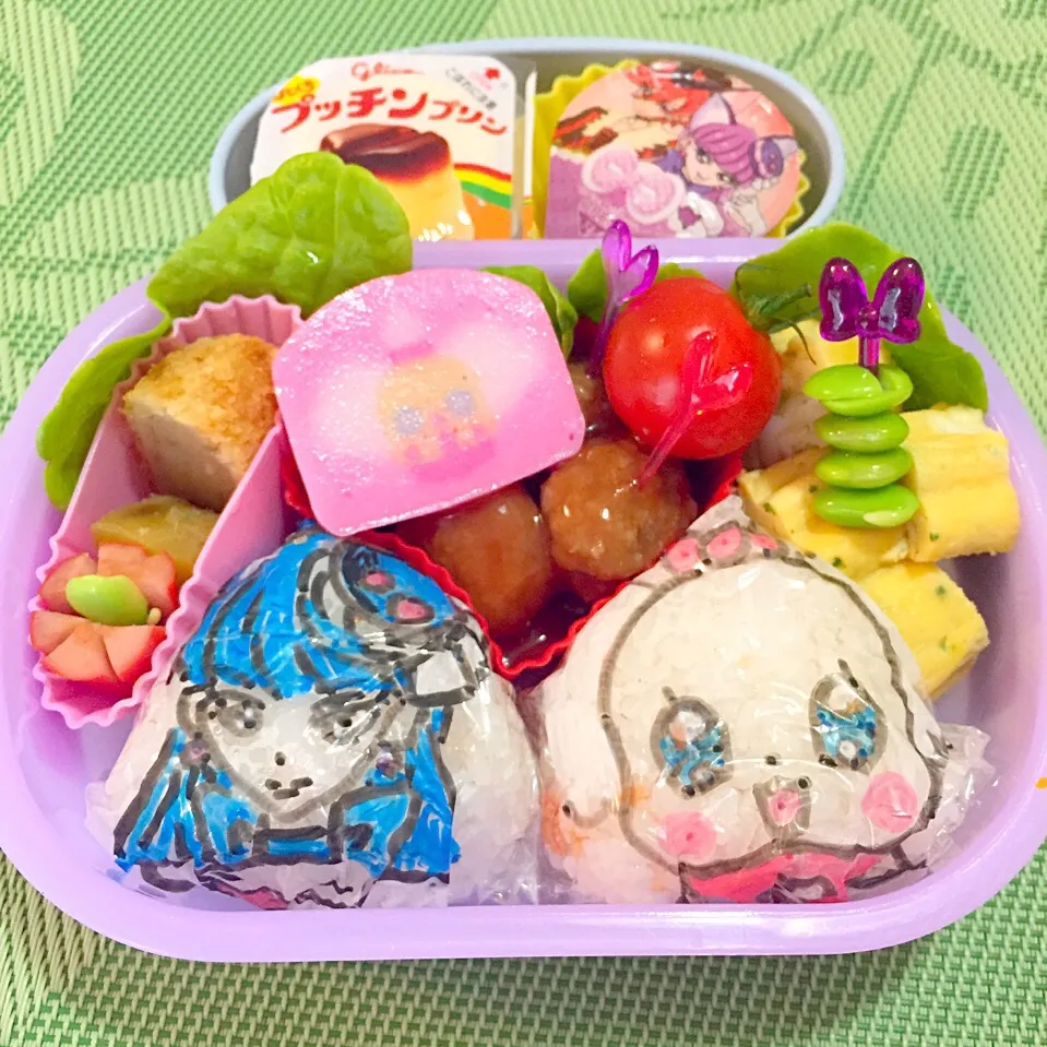 プリキュア弁当 キュアマカロン&ペコリンおにぎり|Ikuさん