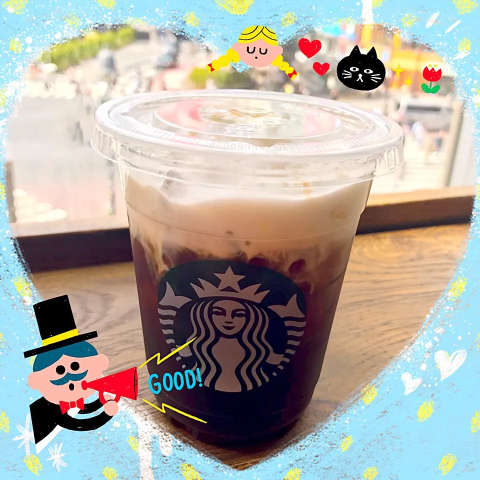 Cold Brew Cream Float with Valencia Flavoured Syrup #starbucks #starbuckscoffee #frappuccino #lineapp #linecamera|ModischStudioさん