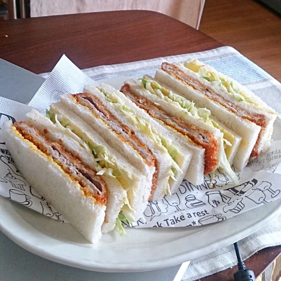 豚細で節約＊でもガッツリ美味しいカツサンド|mi_neneco♪さん