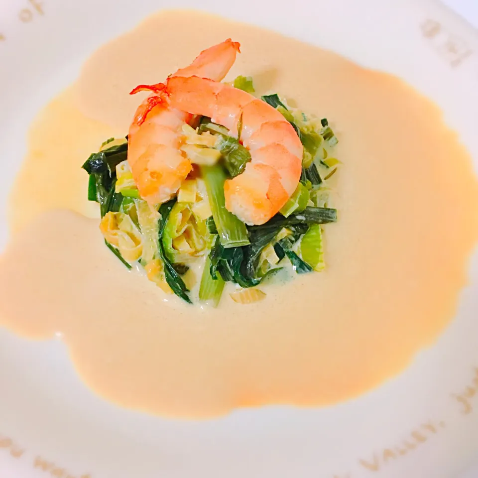 Prawn and leek in sweet mayo II|Yukiさん