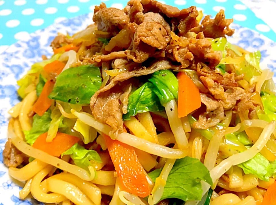 焼きうどん - stir fried udon noodle 😋❤️✨|Liezlさん