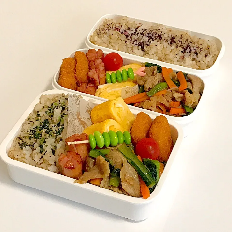 パパと娘っちのお弁当(^^)
#お弁当 #麦ご飯|kakoさん