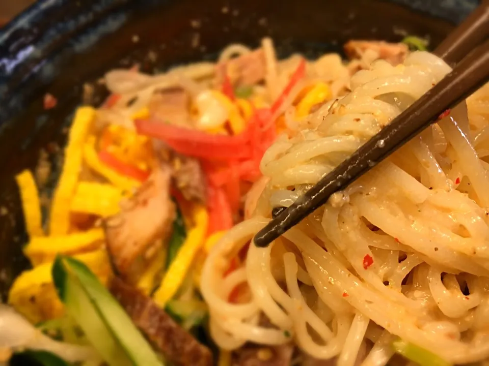 胡麻ダレ冷やし中華風そうめん9|半田手延べそうめんの店 阿波や壱兆さん