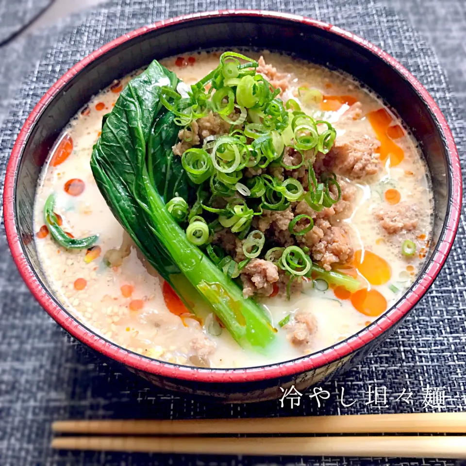 Snapdishの料理写真:冷やし坦々麺part2〜サッポロ一番味噌|まぁちゃんさん