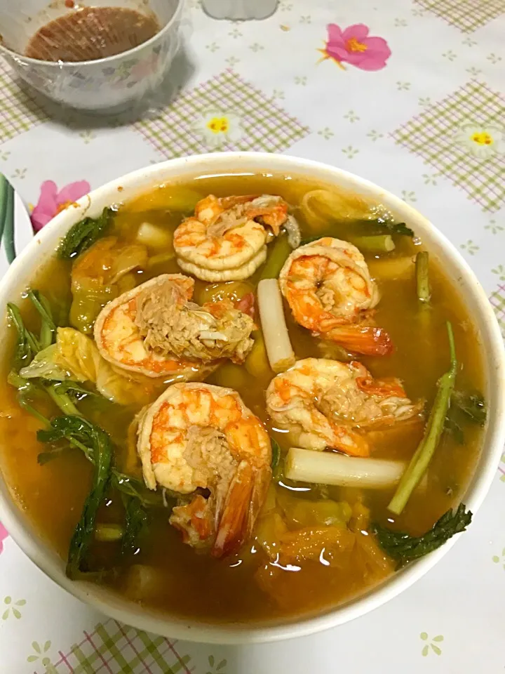 แกงส้มผักรวมกุ้ง|mimijangさん