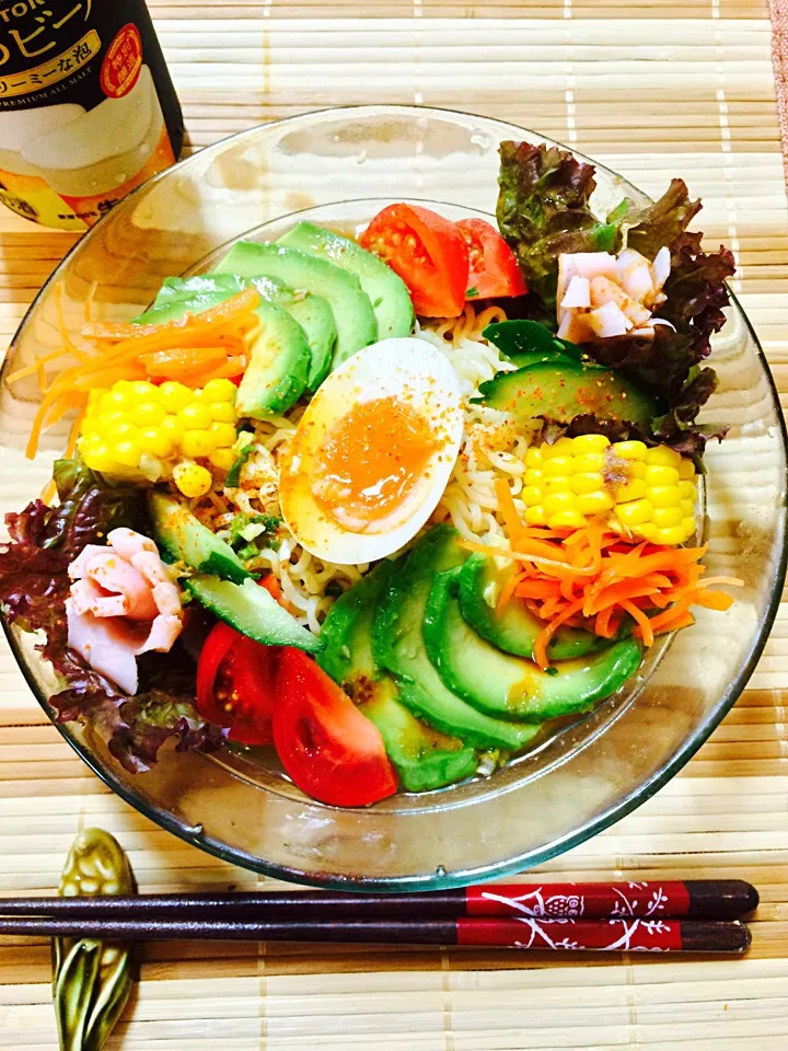 20170623〜さっぱり〜今日の夕飯野菜たっぷり冷やしラーメン|Kaoさん