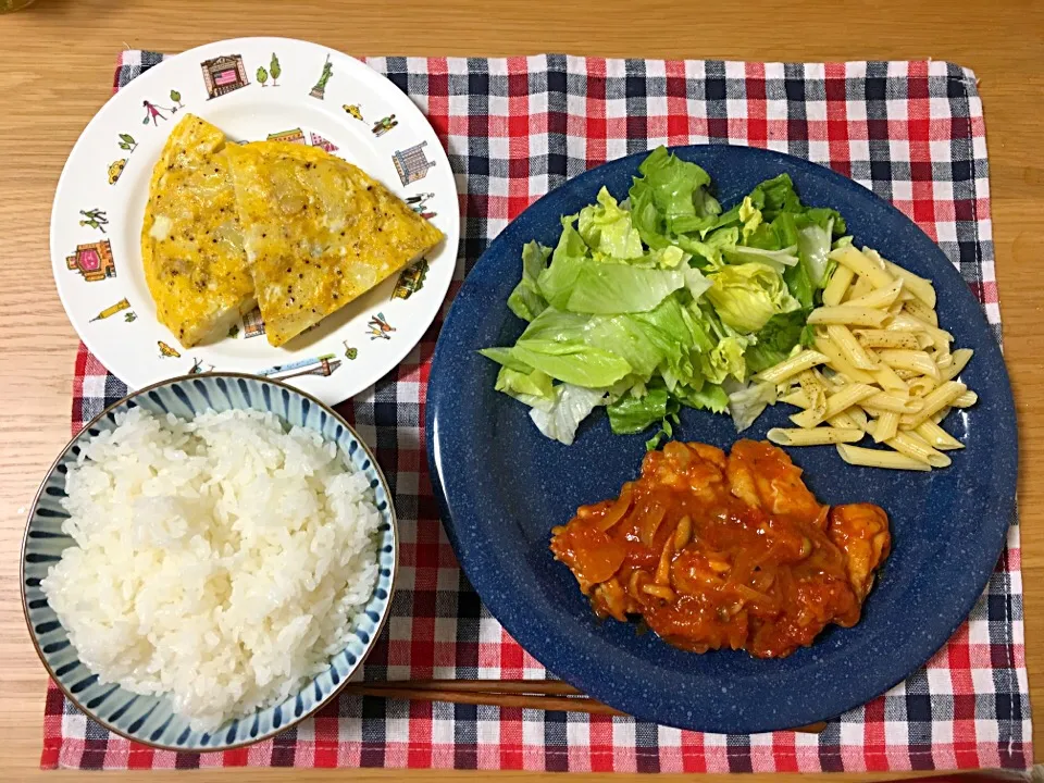 チキンのトマト煮・スペインオムレツ|ayakaさん