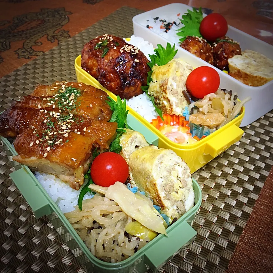 #卵焼き #チキン南蛮 #お昼ご飯 #お弁当 #ミツカンカンタン黒酢 

6.24 3人男子のお弁当🍱🍱🍱|renharuruさん