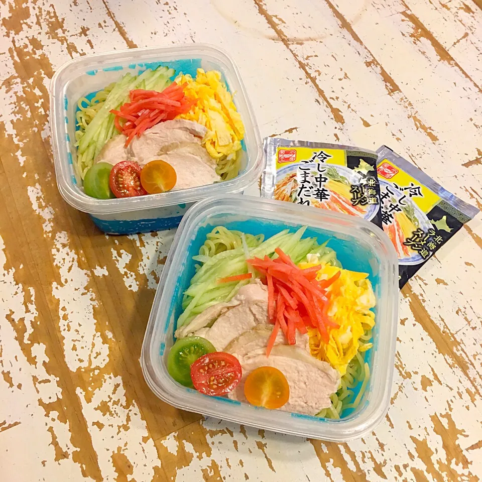 #冷やし中華
#麺弁当|3匹のこぶたママさん