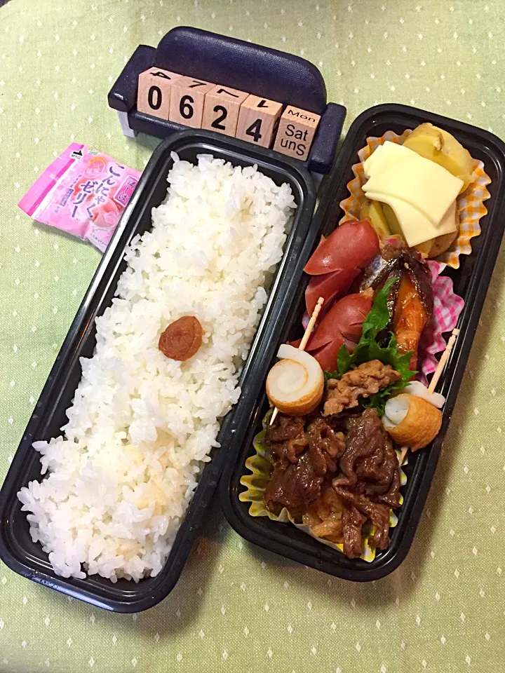 Snapdishの料理写真:6月24日の高3男子のお弁当♪|ごっちさん