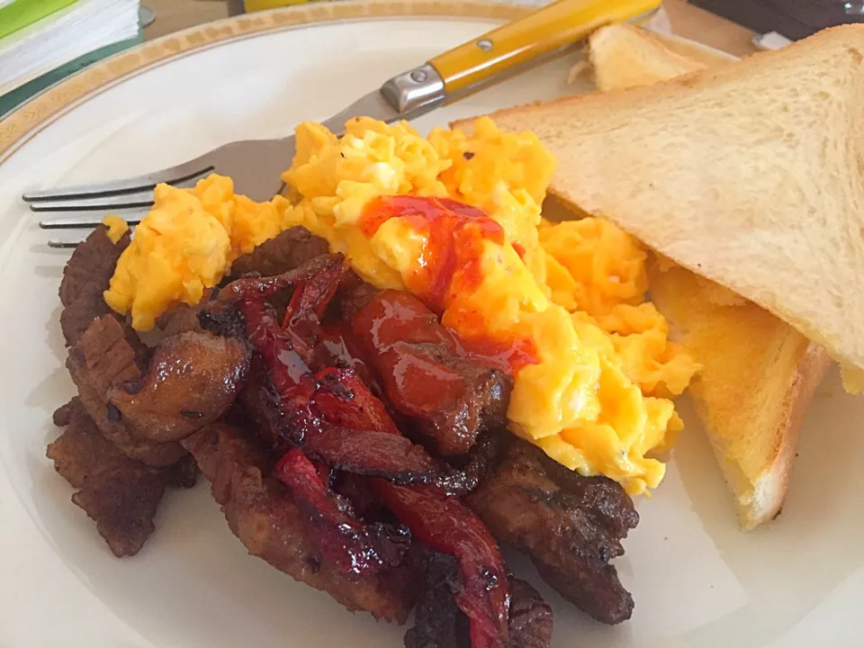 Fajita leftover Steak and Eggs|Chris Shannonさん