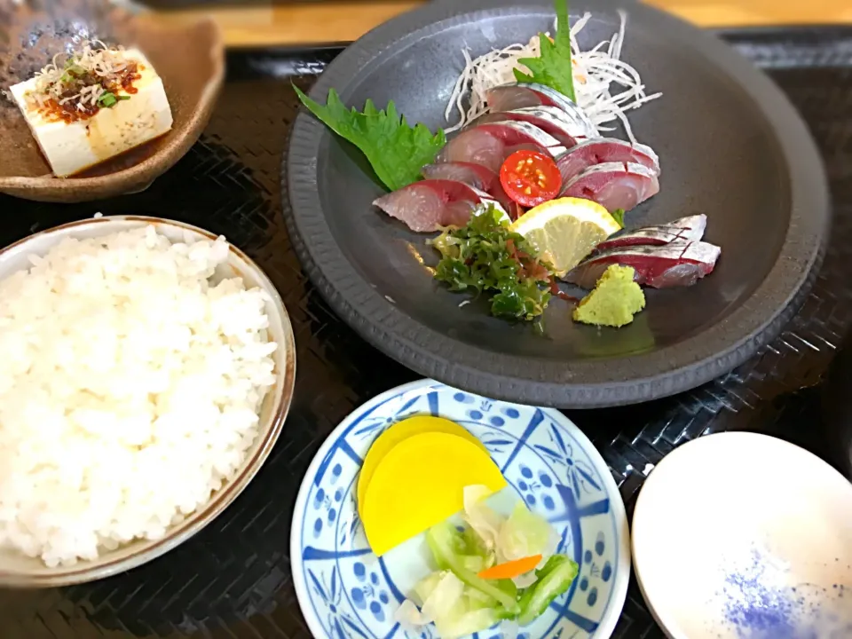 首折れ鯖の刺身定食|うみんちゅさん