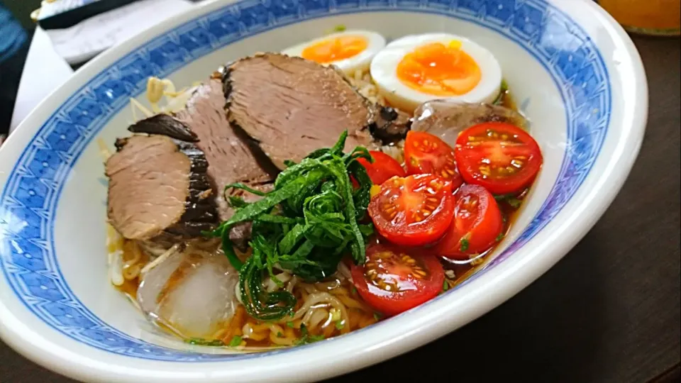 サッポロ一番しょうゆ味で冷やしラーメン(^○^)|ミチルさん