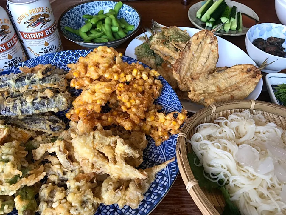 2017.6.23 ダンナ実家で素麺&天ぷらランチ🍻🍻🍻|ゆみずさん