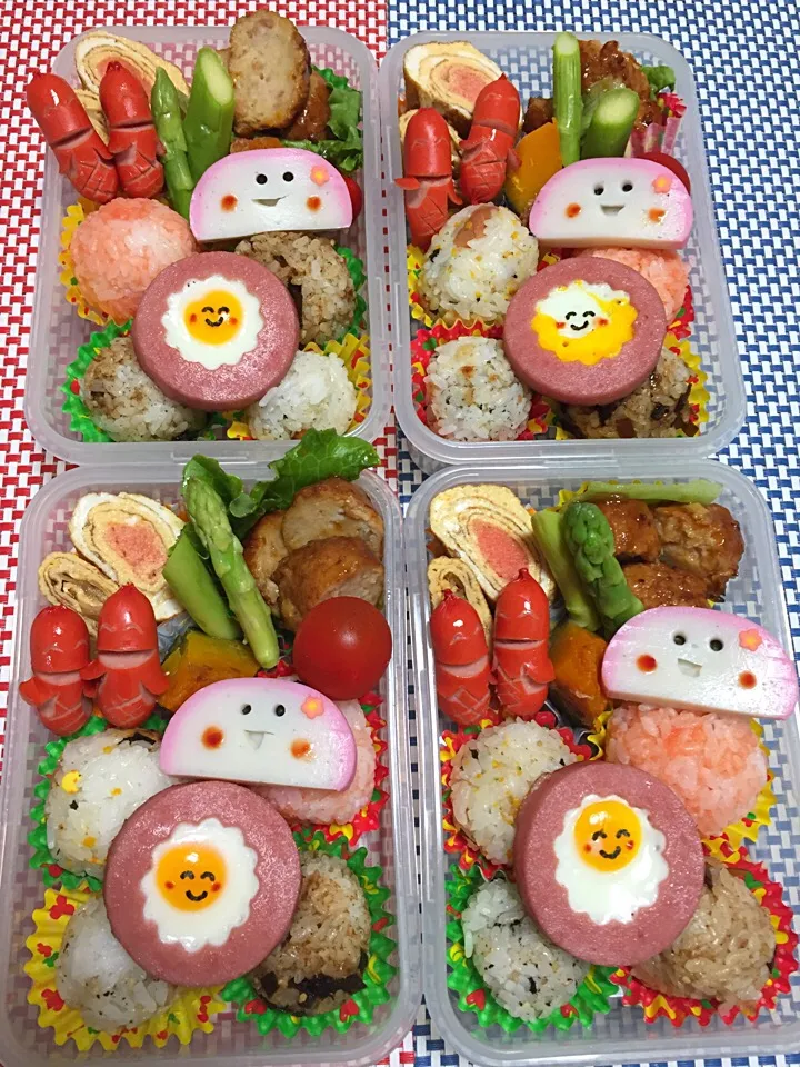 Snapdishの料理写真:2017年6月25日 実家チチハハ・ムスメ＆オレ弁当♪ムスメと共作♪|クッキングおやぢさん