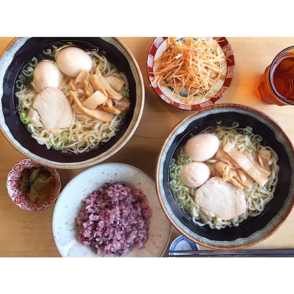 喜多方ラーメン、辛味ねぎ、ライス|maruruさん