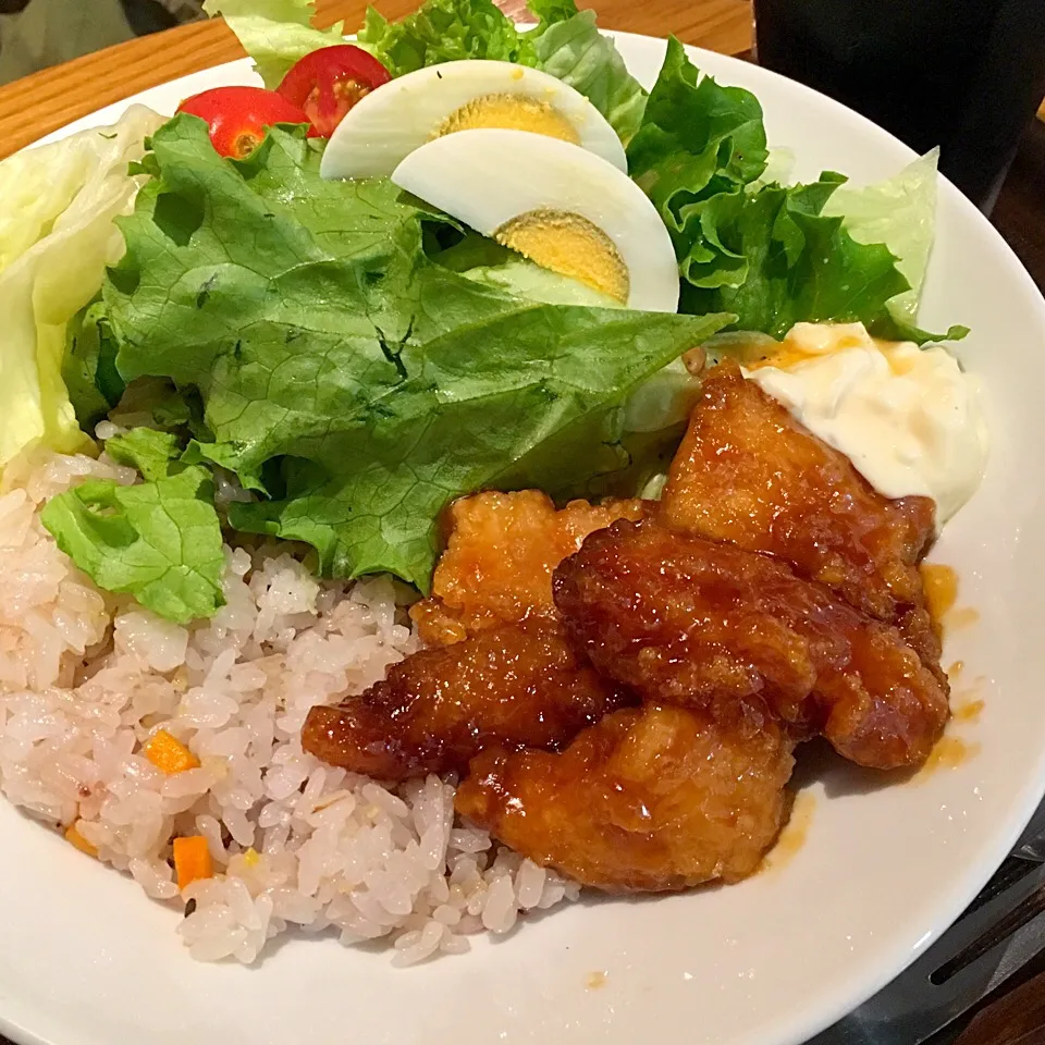 甘辛チキン&雑穀ご飯|天城心中さん