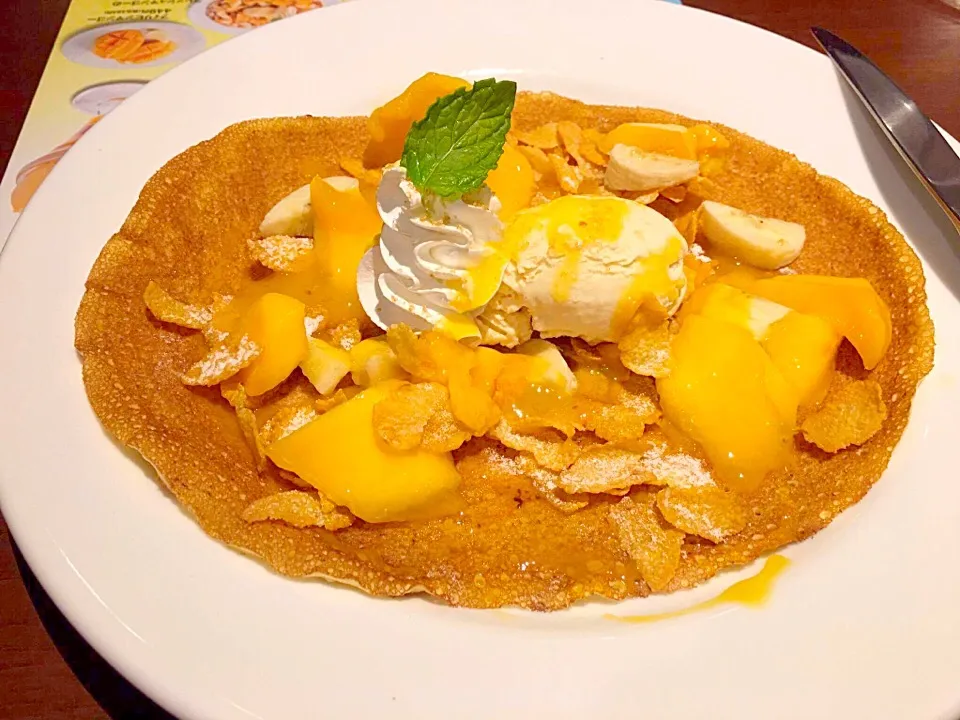 🥞Mango pancake🥞|山田さん