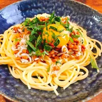 納豆しらすパスタ

#パスタ#ランチ#おうちごはん#ひとりでパパっと#納豆#しらす#大葉#たまご|c0c0nutsk1さん