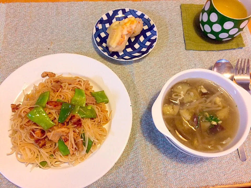 味噌漬け豚肉と平いんげんのビーフン|オリーブさん